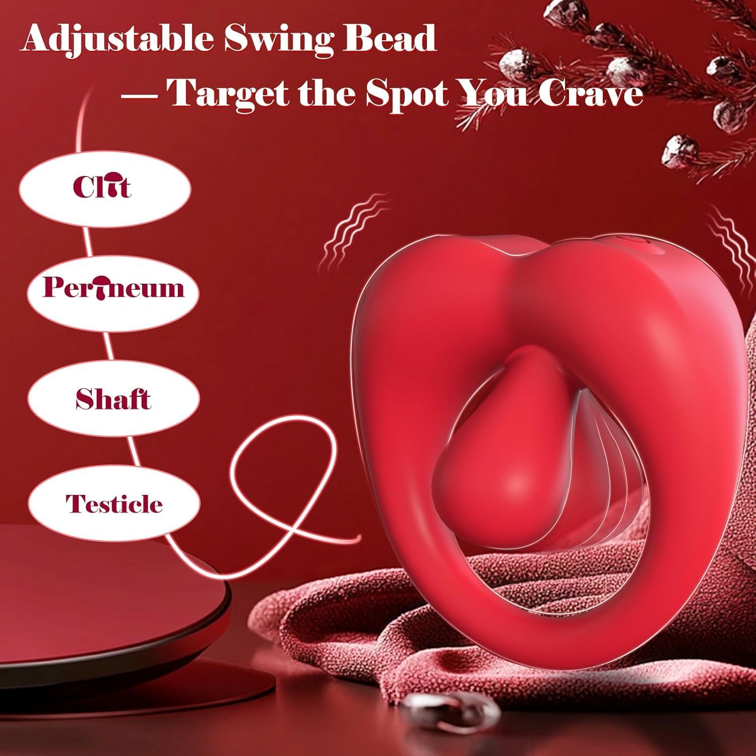 Vibrating Cock Ring for Enhanced Pleasure And Prolonged Erection with Multi Speed Control