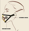 Adult SM Bondage Restraint for Enhanced Sensory Deprivation Golden Punker Locking Muzzle Gag with Premium Leather Straps