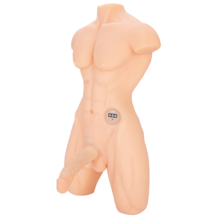 Vibrating Half Body Male Torso With Big Dildo for Woman Man Gay