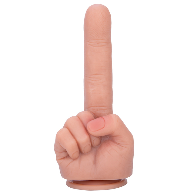 Big Finger Safe Material Silicone Adult Dildo for Woman