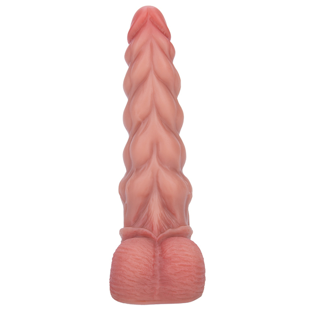 Spiral Style Safe Material Silicone Adult Dildo