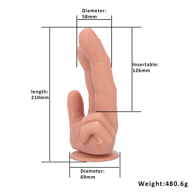 Colorful Silicone Finger Style Masturbation Toy Dildo