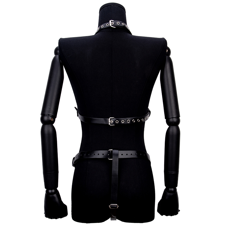 Adult Gothic BDSM Bondage Set Fetish Roleplay Device with Harness Bondage and SM Slave Fantasy Scenarios