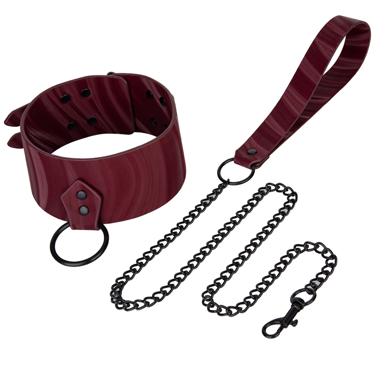 Top Selling Flame PU Leather Bondage Collar Restraint Neck Collar for Couples' BDSM Play