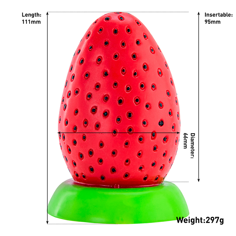 Cute Silicone Butt Plug in Strawberry Shape Shapes Prostate Massager and Masturbation Toy for Men and Women