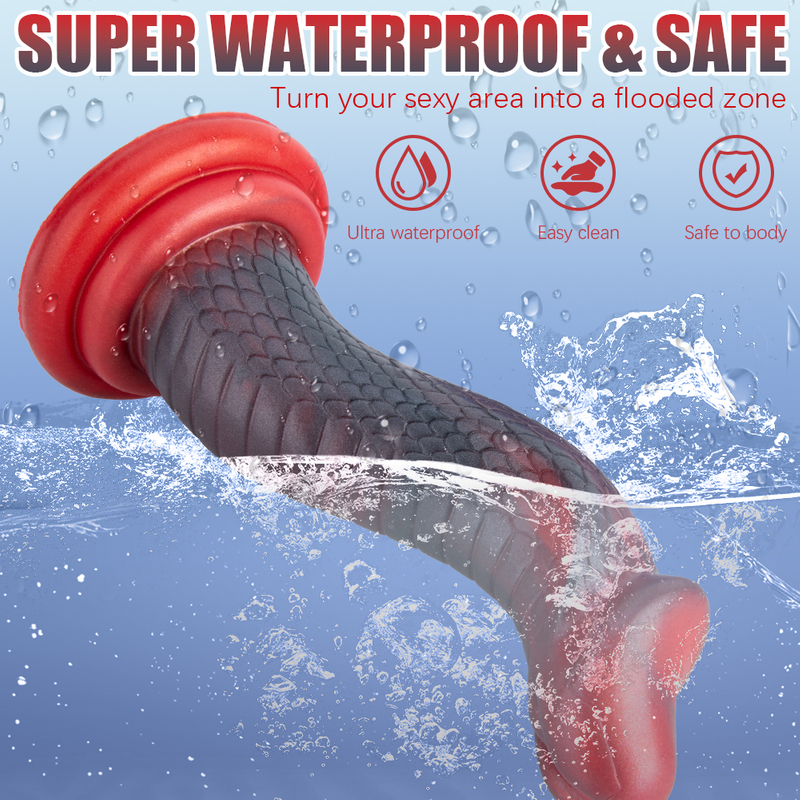 Fantasy Series Alien King Snake Silicone Dildo Extra Thick and Large Textured Anal Plug Realistic Masturbation Toy