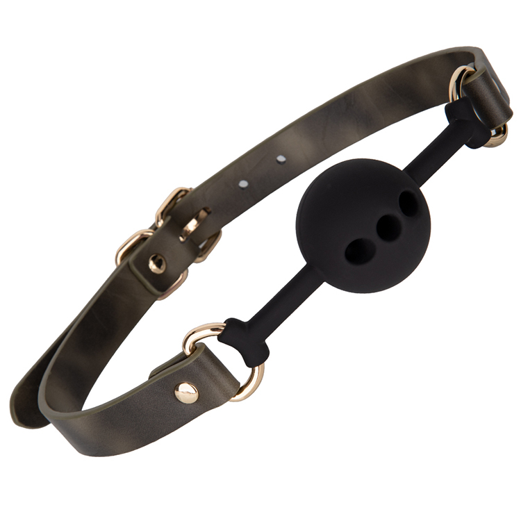 Grey PU SM Seat Belt Mouth Plug Ball PU Leather SM Adult Sex Toys for Fetish and Adult Couples