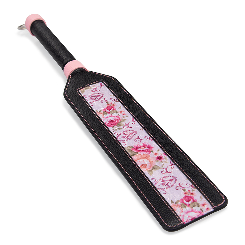 High Quality Gothic Black Leather Spanking Paddle with Weights Fetish SM Sex Toy for Couple