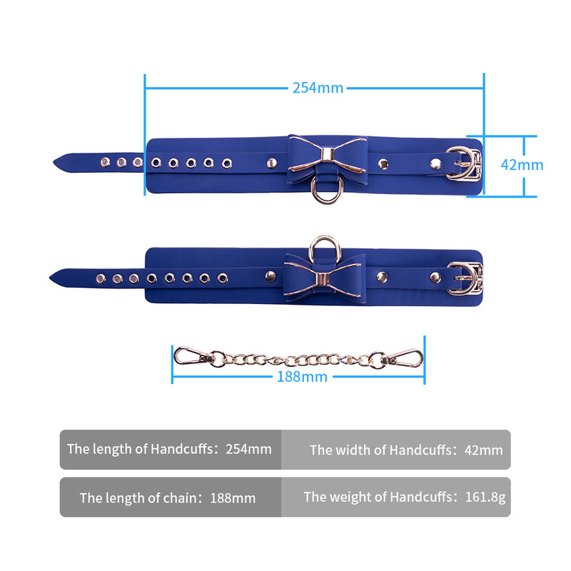 Customized BDSM Bundle for Adult Fetish Games Featuring Advanced Restraint and Handcuffs in the Lacan Blue Kit