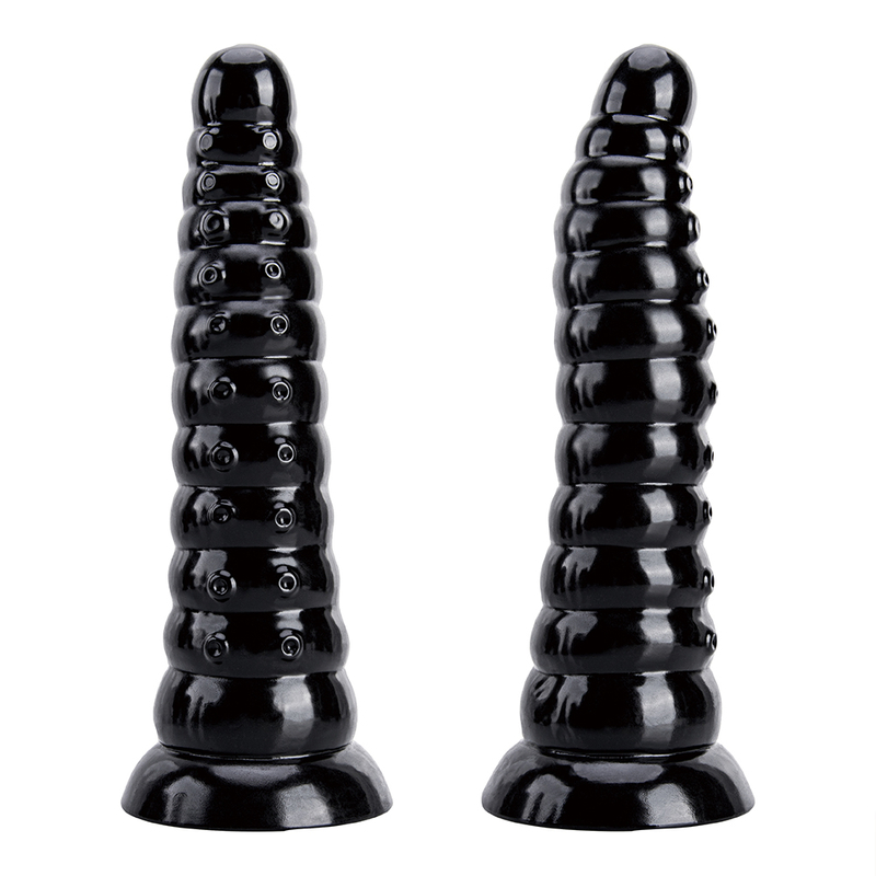 Extra Large Beaded Black PVC Fist Dildo Huge Prostate Massager for Couples
