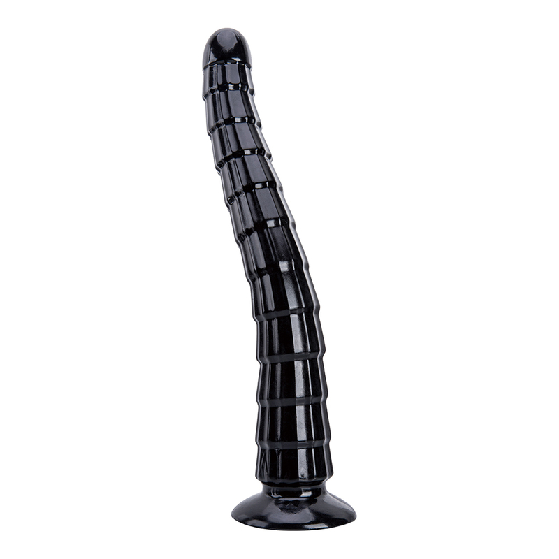 Custom Wholesale Black Long Thin Dildo Massager Hot Selling Couple Fun Toy from Fancy Factory