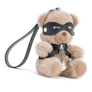 Key Chain PU Leather BDSM Bear With Bell
