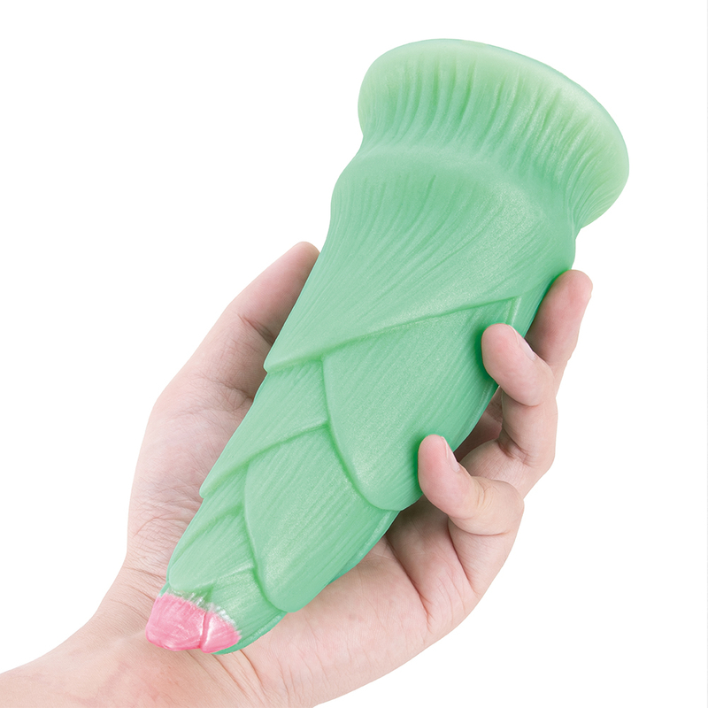 Spring Bamboo Shoot Style Silicone Rubber Realistic Penis Adult Toy