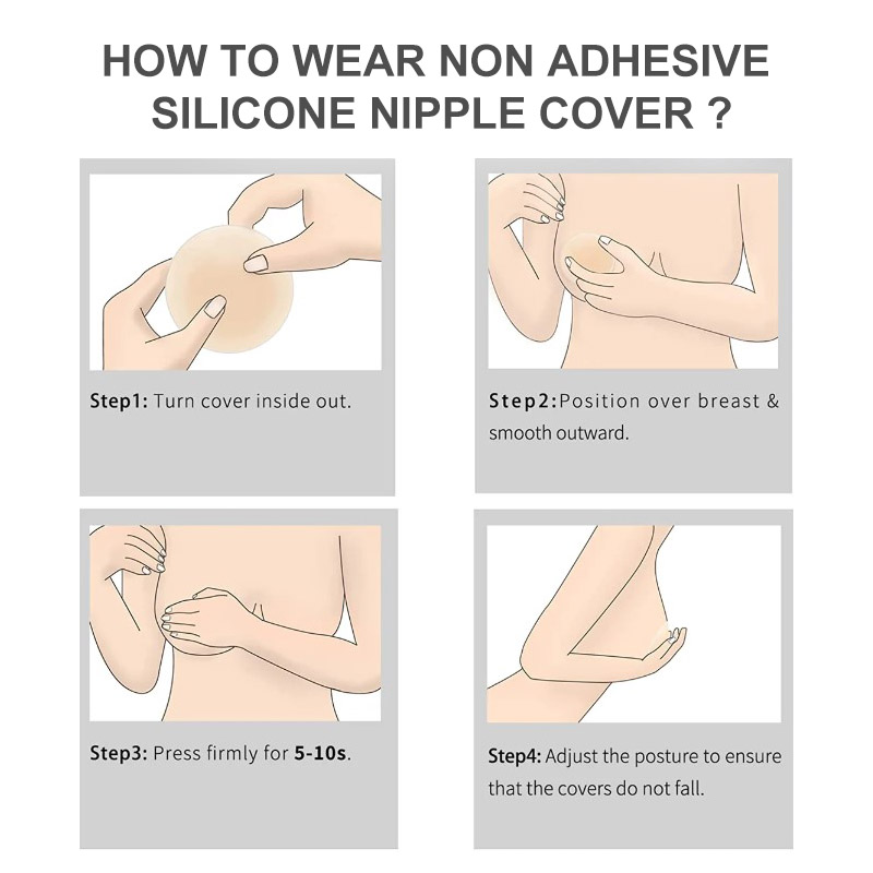 how to wear non-adhesive silicone nipple cover