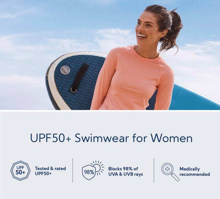 UPF 50+ sundföt fyrir konur
