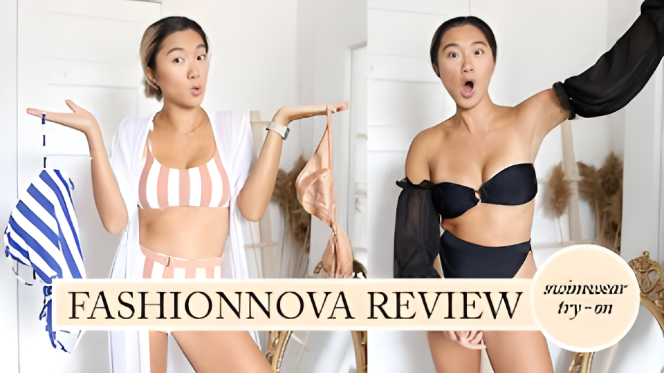 fashion Nova review swimwear try-on