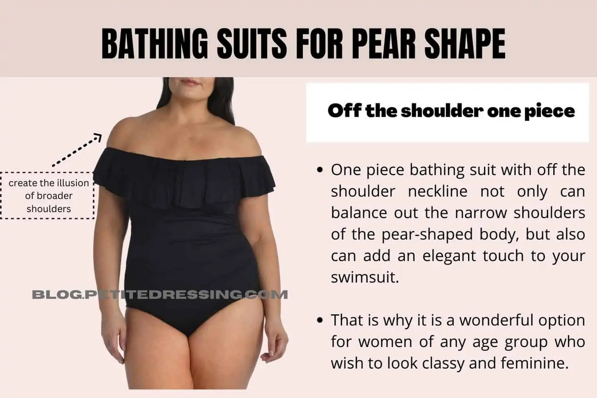A Guida SWIMSUIT cumpletu per a forma di u corpu pera fora di a spalla un pezzu