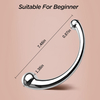 Dual-Action G-Spot Stimulator: Curved Metal Wand with Percussion Vibration for Enhanced Couple's Intimacy