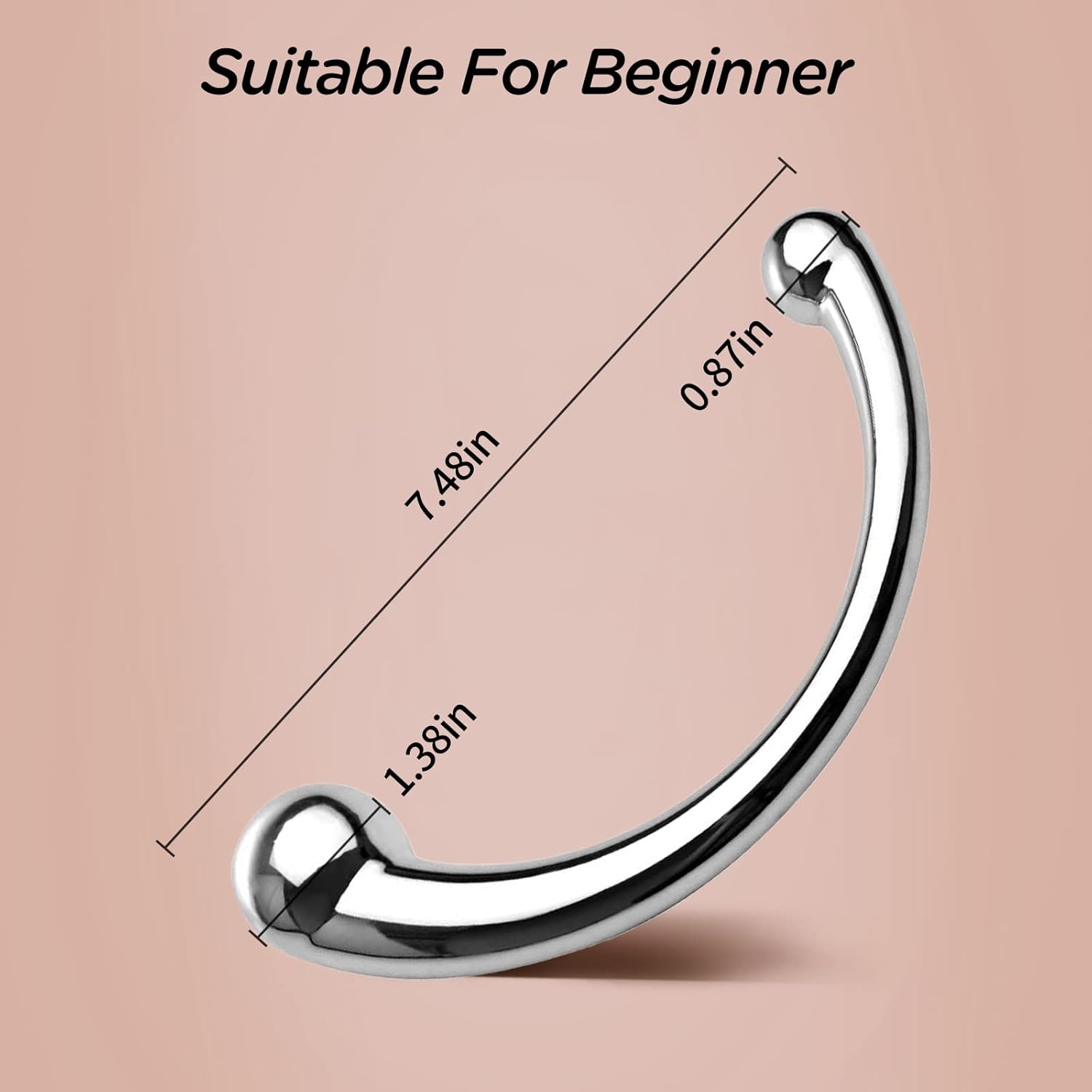 Dual-Action G-Spot Stimulator: Curved Metal Wand with Percussion Vibration for Enhanced Couple's Intimacy