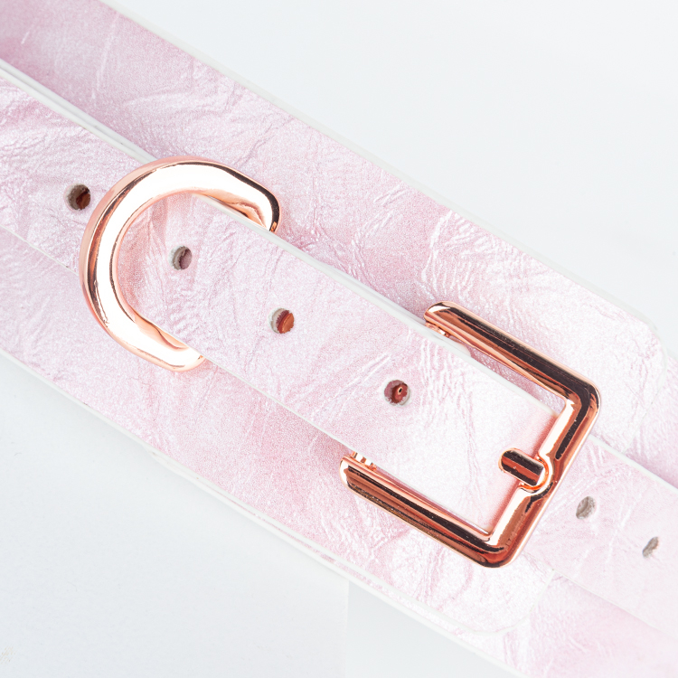 High Quality 2 Piece Leather BDSM Bondage Set Handcuff Collar and Chain Erotic Sex Toys for Adults and Couples