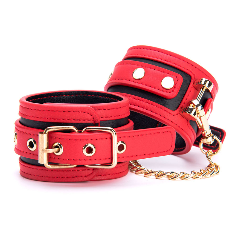 BDSM Restraint PU Leather Handcuffs SM Bondage Erotic Toys for Adults