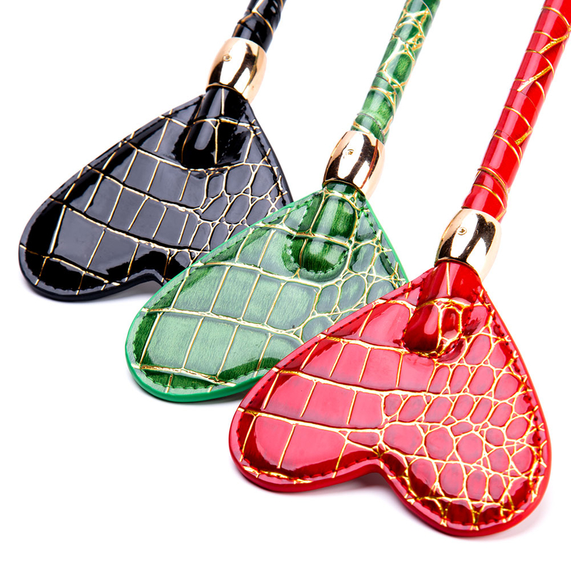 Paddle Soft Leather Heart Love Whip Fetish Sex Toys PU Whip Flogger Products