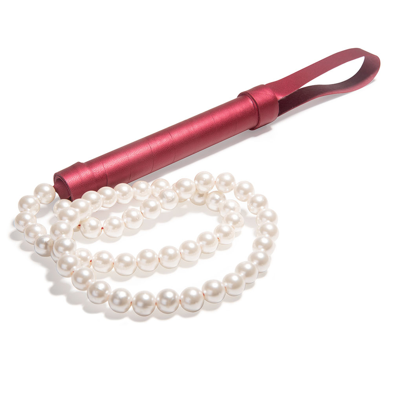 Paddle Soft Leather Pearl Chain Whip Fetish Sex Toys PU Whip Flogger Products 