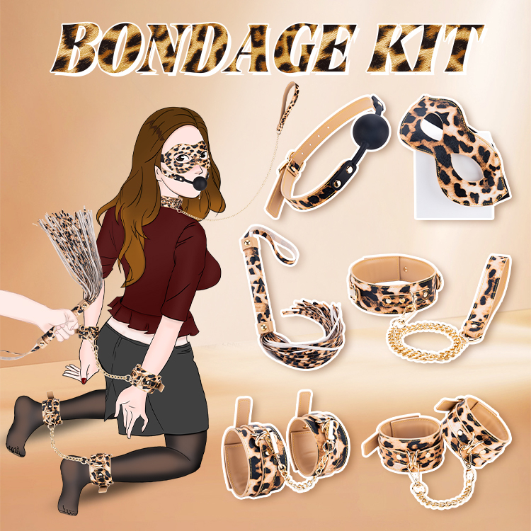 6PCS BDSM Adult Cosplay Bondage Set 6 Piece Collection for Couples' Flirting and SM Adventures