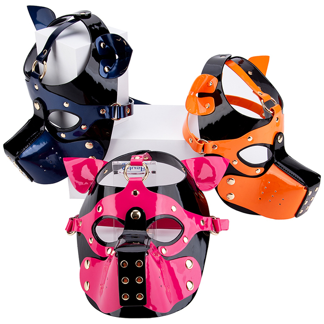 BDSM Erotic Slave Sex Products Dog Eye Mask Restraint Blindfold Bondage Set