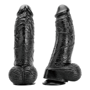 Body Safe 13.6 Inch Black Realistic PVC Dildo for Women Realistic Penis with Strong Suction Cup