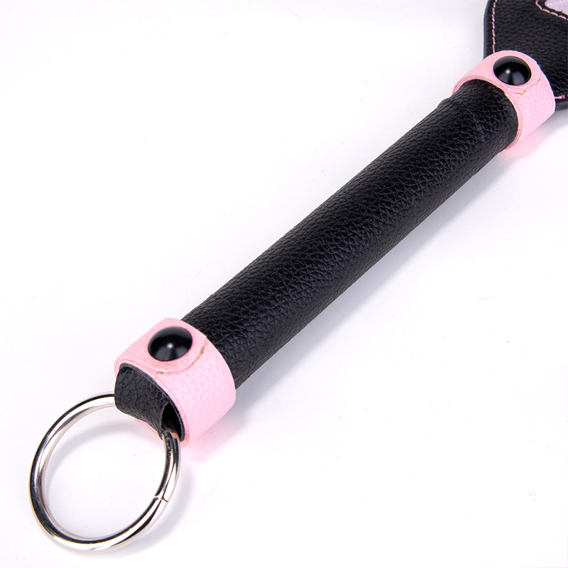 High Quality Gothic Black Leather Spanking Paddle with Weights Fetish SM Sex Toy for Couple