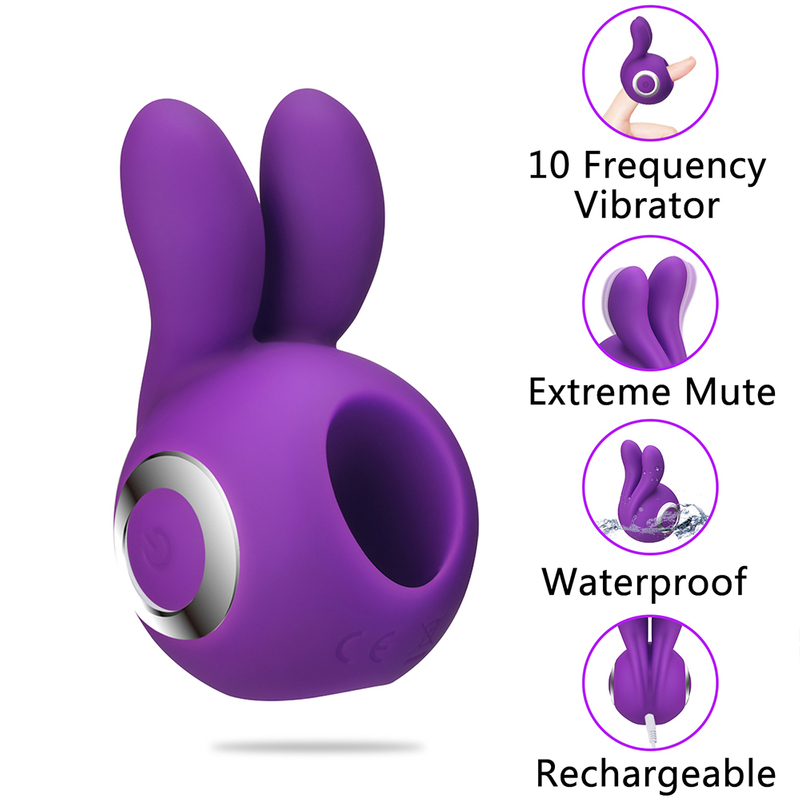 Cute rabbit tongue vibrator USB magnetic charging powerful vibrators