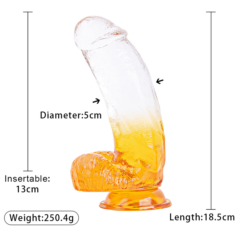 Gradient Color Solid Dildos TPR Jelly Dildo