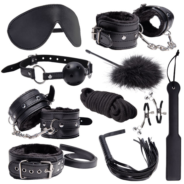 10 PCS Bondage Kits PU Leather Restraint Set Fetish BDSM Gear Erotic Role Play Sex Toys For Couples SM Adult Cosplay Games