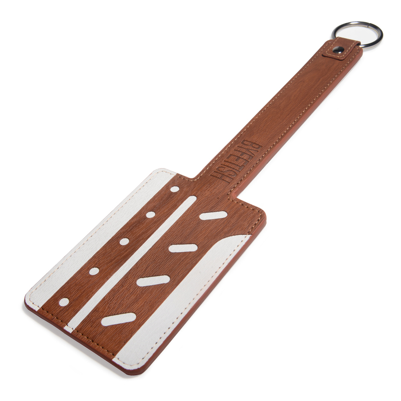 Manufacturer And Supplier Large Wooden Plate Straight PU Leather Bdsm Spanking Sex Whip Adult Game Toys Wood Paddle