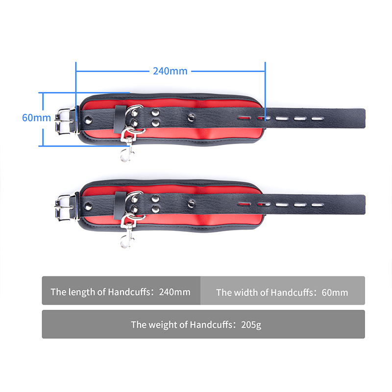 SM Products Restraints for Sex Toy for Woman BDSM with Pu Leather Handcuffs With Lock SM Kit Adult Sex Bondage for Couples