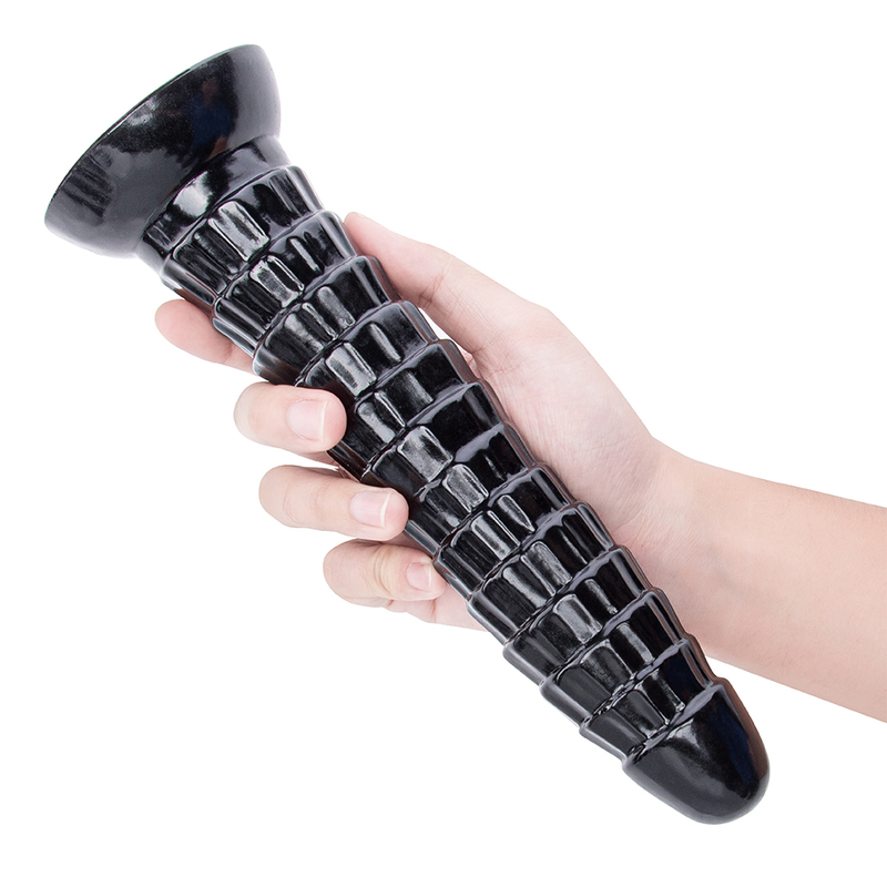 Long Black Dildo with Thick Girth for Gay and Couple Anal Play Body Safe Material Huge Penis Design