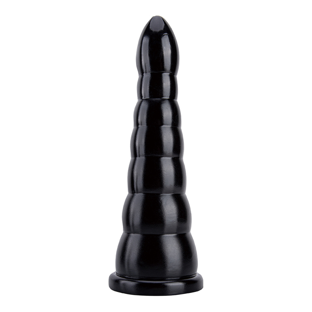 Lifelike Artificial Penis Dildo Big Soft Black Flesh Design with PVC Anal Plug for Women