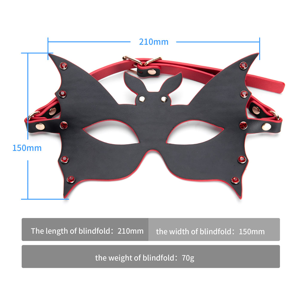 High Quality Leather Self Bondage Blackout Mask SM Adult Game Eye Mask for Couples' BDSM Restraint Play Bondage Set