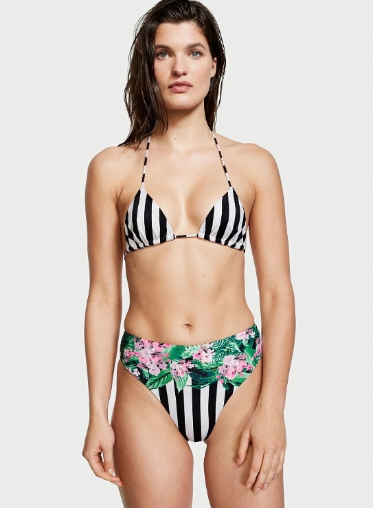 Triangle Bikini Top Print Swimsuit