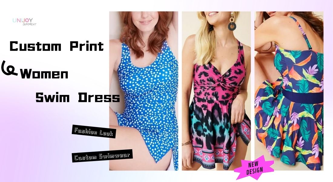 Custom Print Women Swim Dress Unijoy