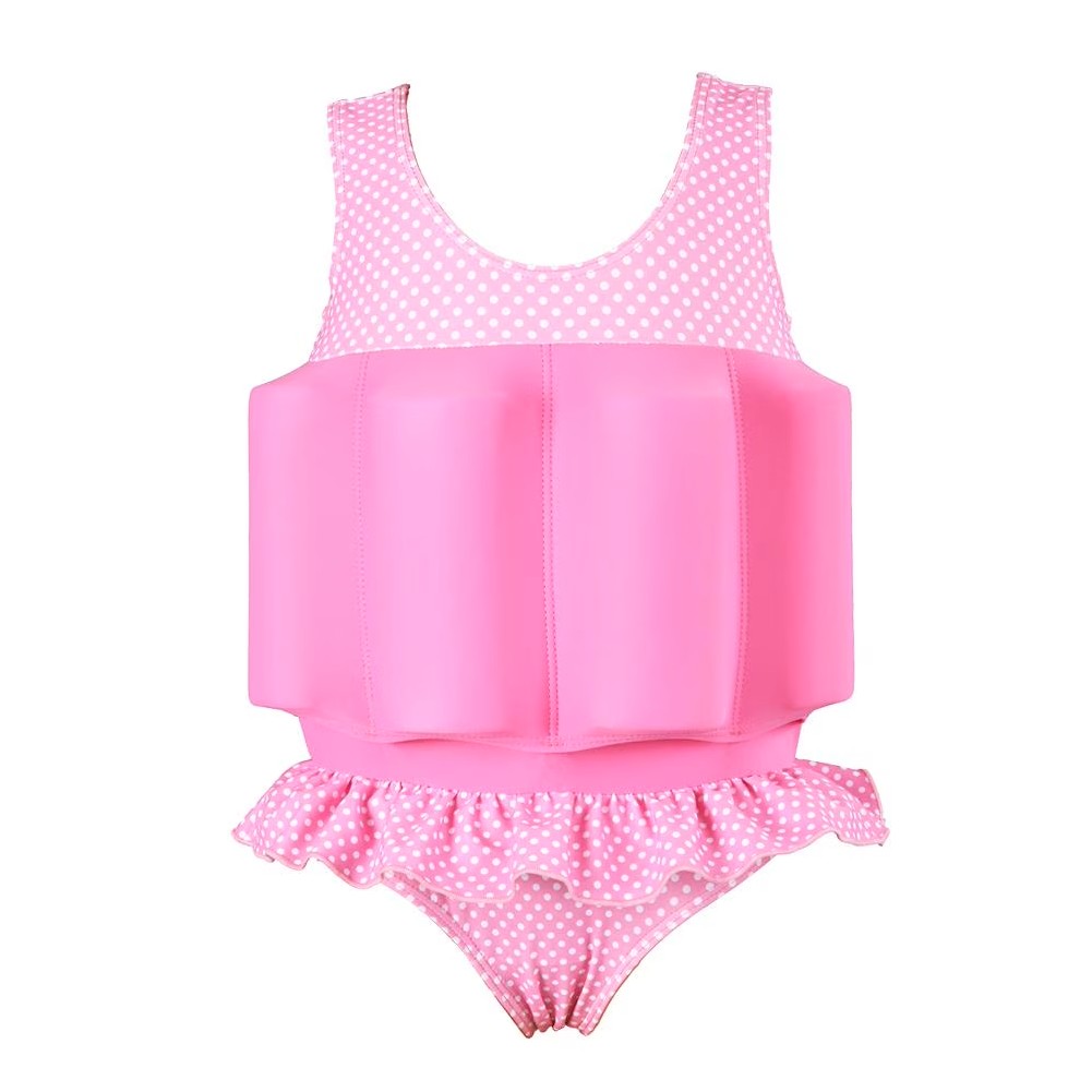 Toddler Kid Girls Floatation Swimsuit with Adjustable Buoyancy Baby Float Suit Swim Vest Swimwear Bathing Suit One Piece