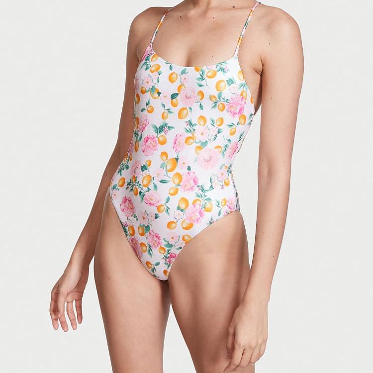 Maillot de bain lisse imprimé coloré