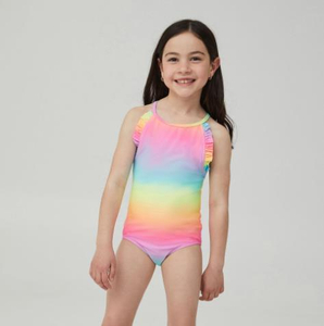  Maillot de bain motif arc-en-ciel brillant