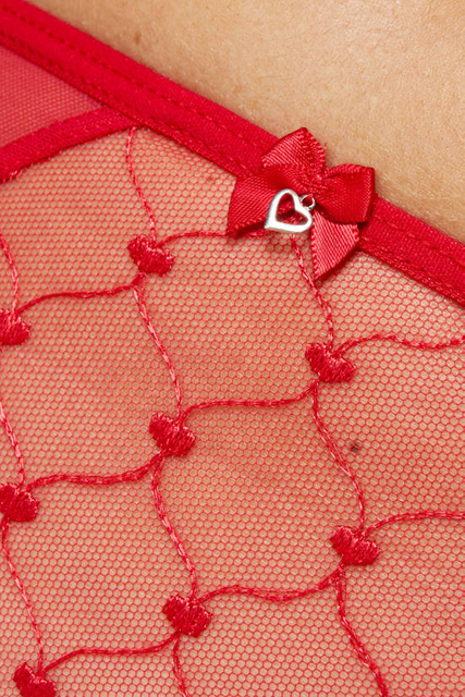 Slip de algodón transpirable rojo para mujer