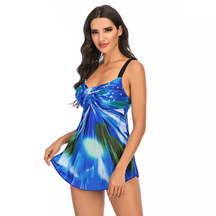Ladies Strap Cross Plus Mida Swimsuits Tankini