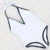 Maillot de bain une pièce push up noir et blanc