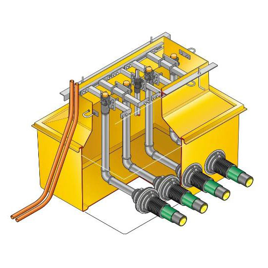 HDPE 디스펜서 배수통 설치