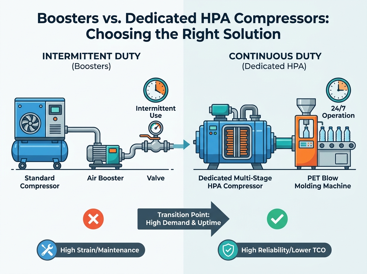Panoramica dell'applicazione del compressore HPA industriale