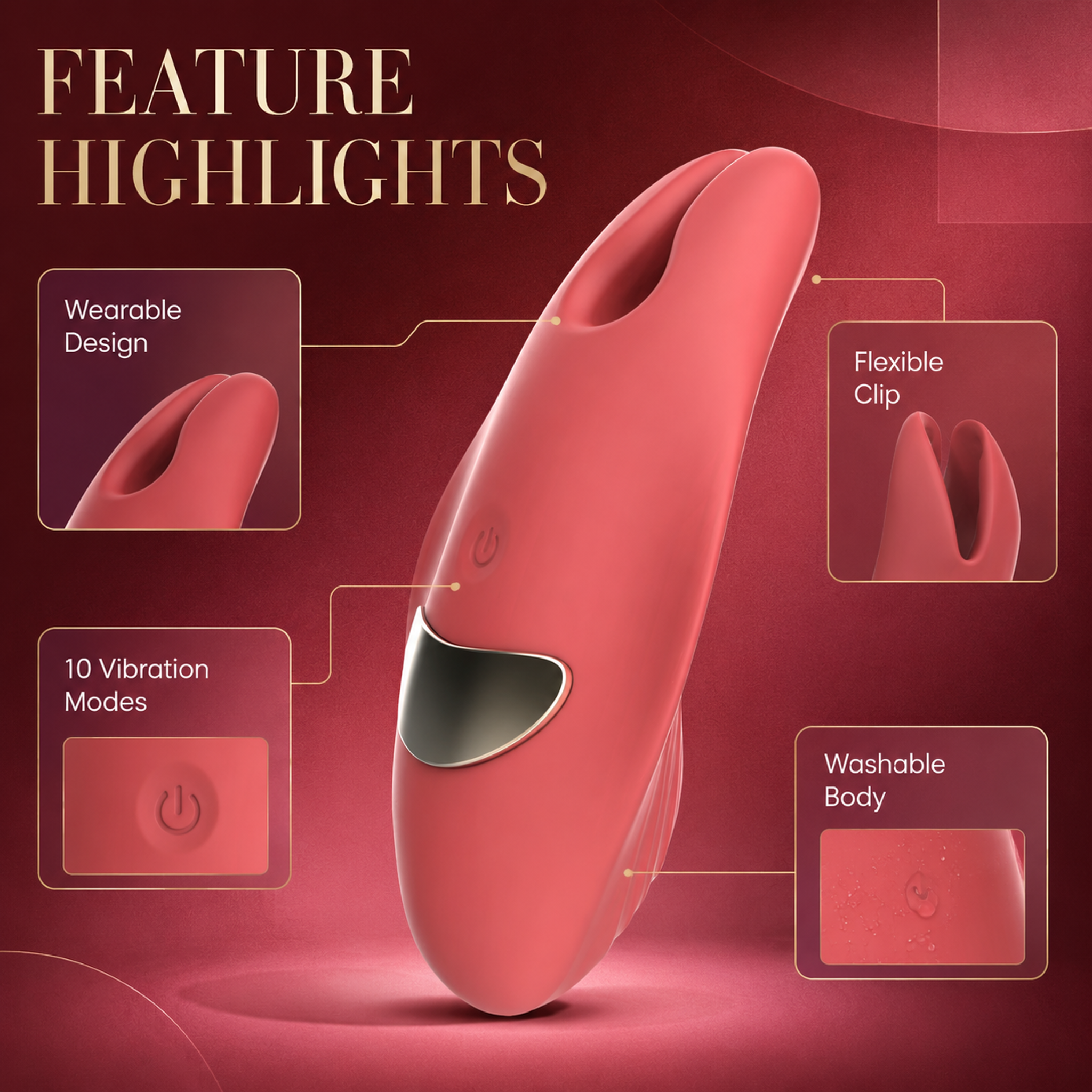 Vibration Clip Wearing，breast clip